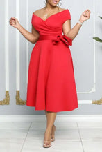 Load image into Gallery viewer, Off Shoulder Midi Dress (In Stock)
