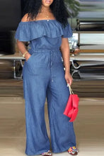 Load image into Gallery viewer, Flounce Off Shoulder Jumpsuit
