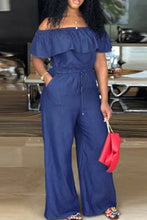 Load image into Gallery viewer, Flounce Off Shoulder Jumpsuit
